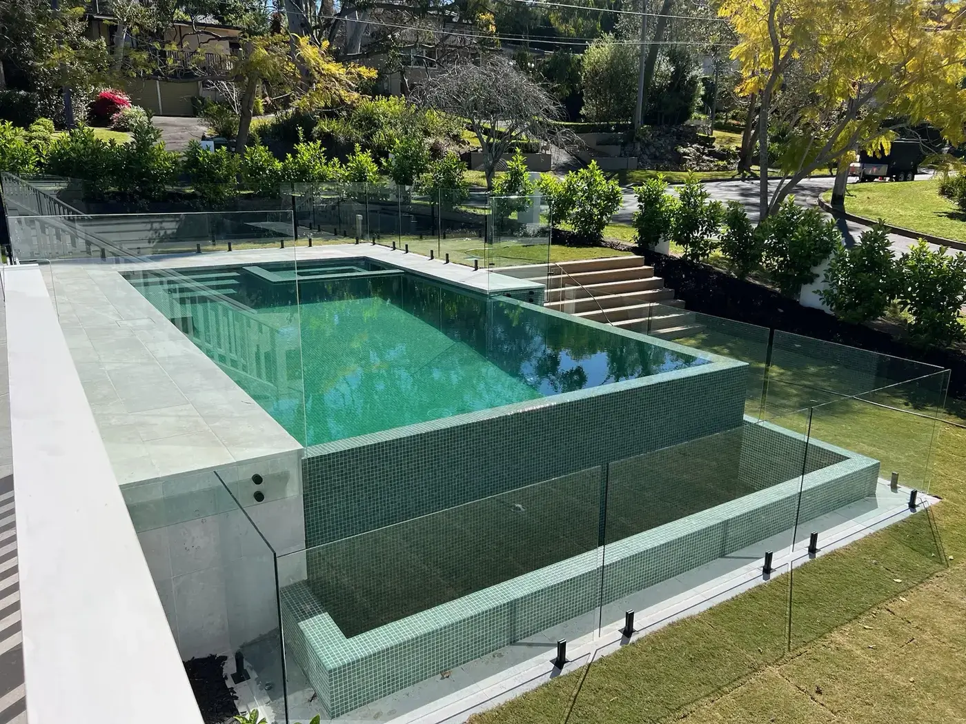 Nano coating project on frameless glass pool fencing
