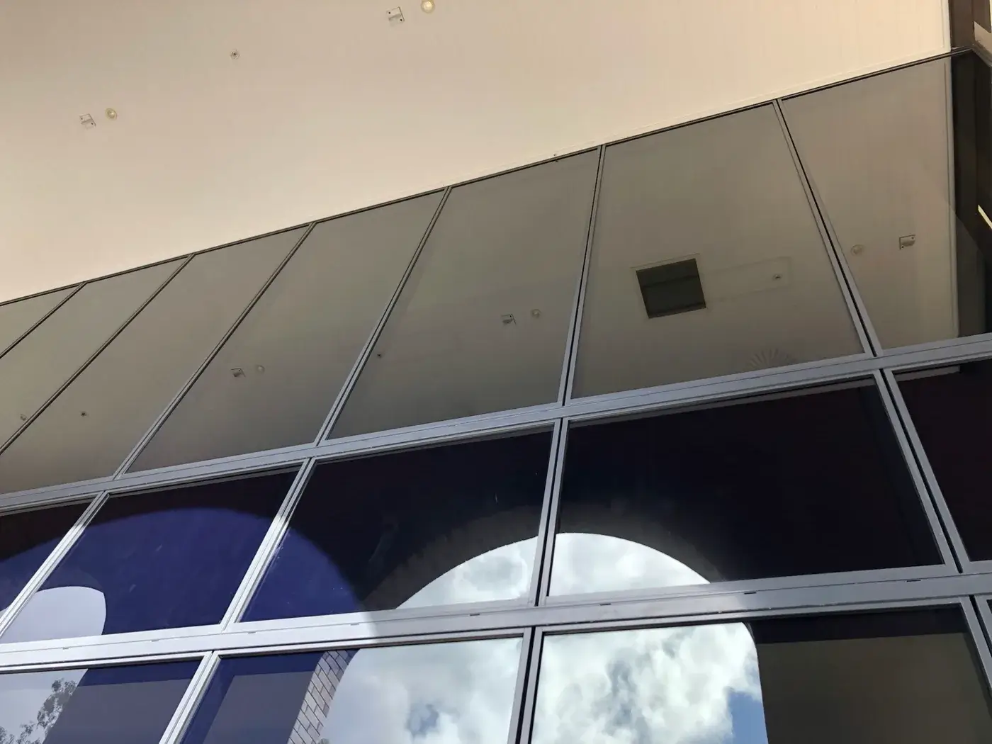 Clear commercial glass surface following restoration